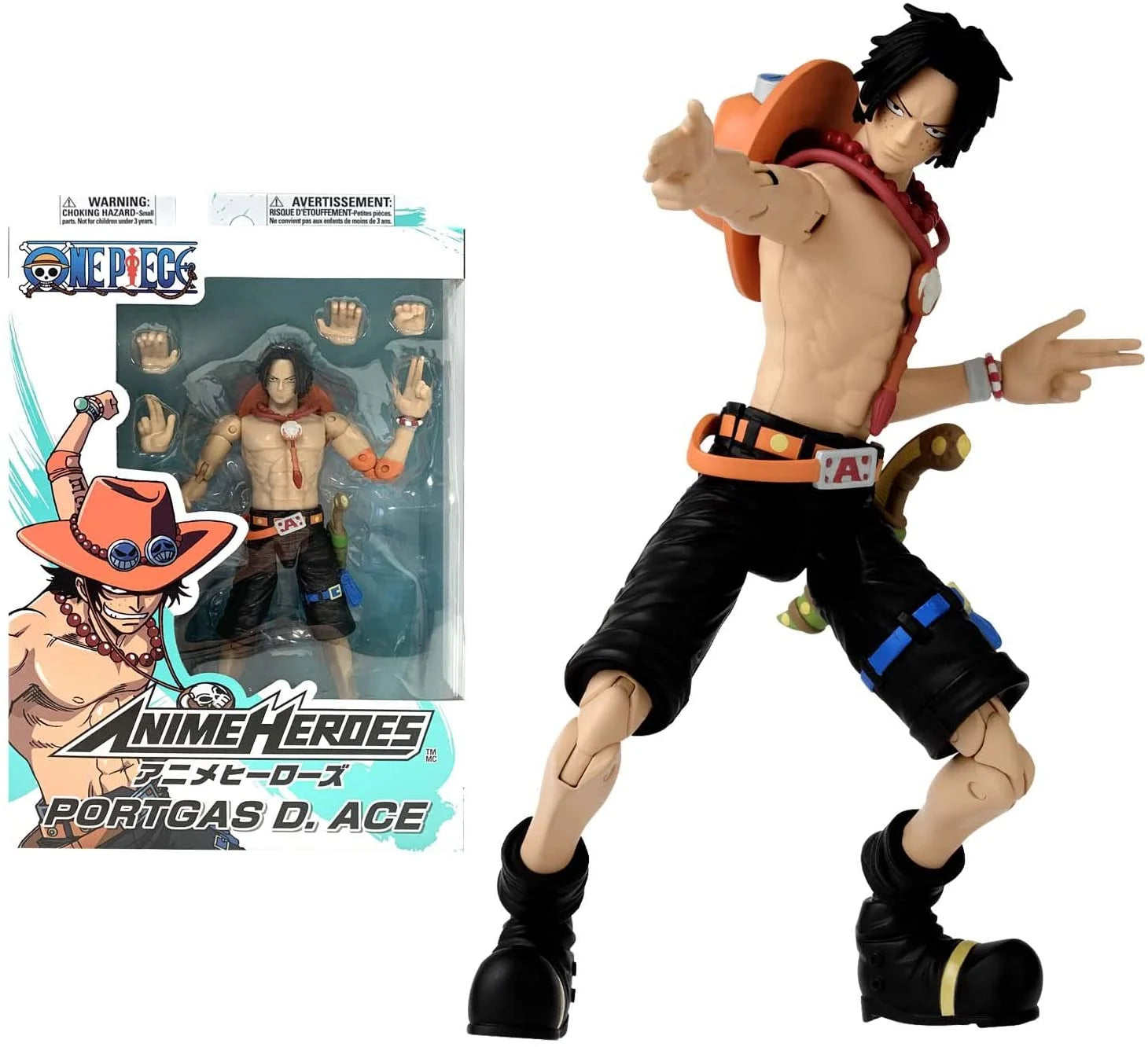 Portgas D. Ace One Piece Anime Heroes Action Figure 17 cm – poptoys.it